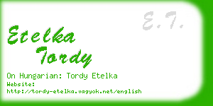 etelka tordy business card